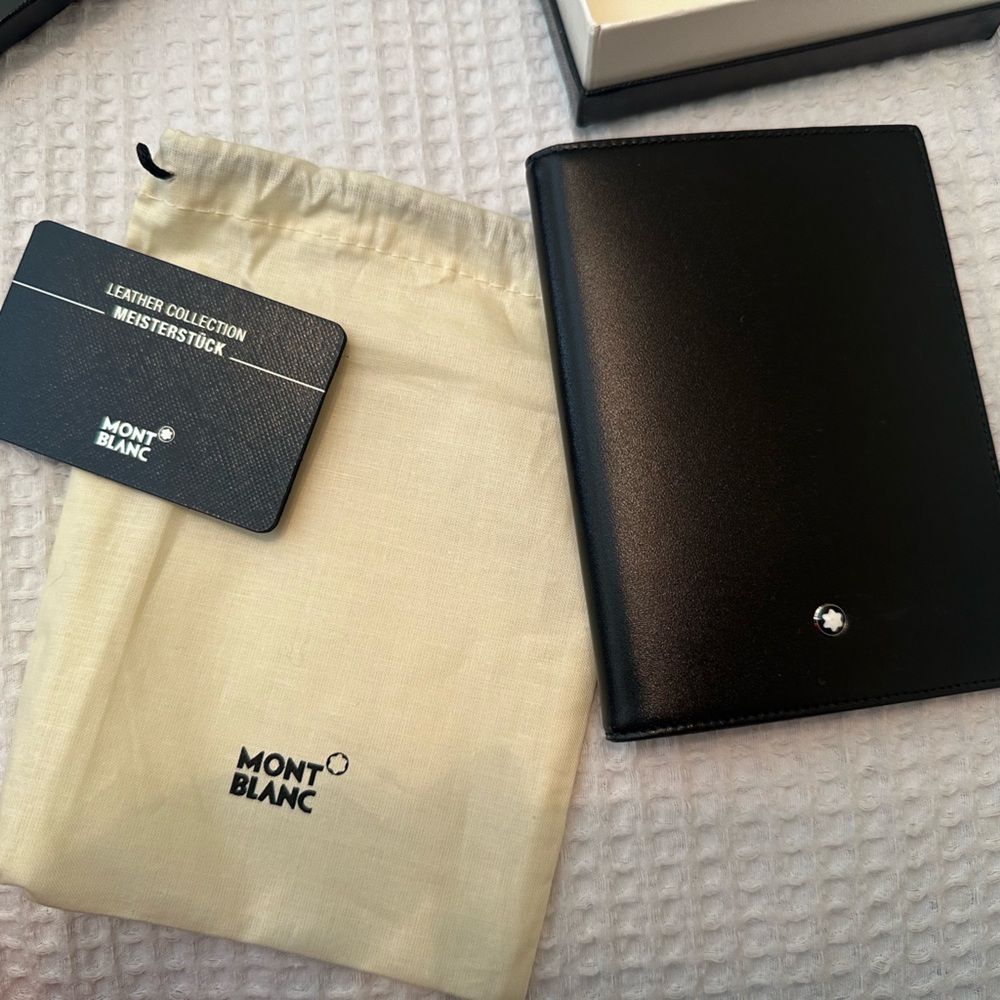 Montblanc Black Leather passport holder